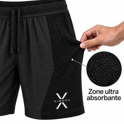 Short technique avec zone ultra absorbante